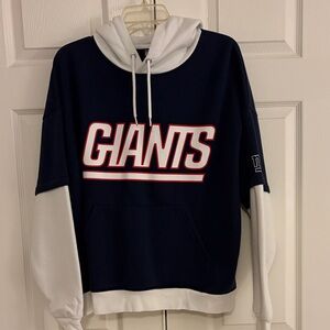 NY Football Giants Navy and White Hoodie